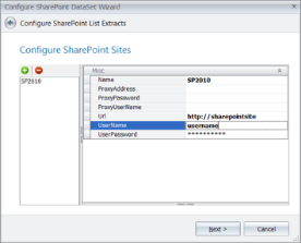 SharePoint DataSet Wizard - Connectivity