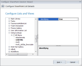 Setting the identifying column