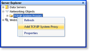 Server Explorer context menu