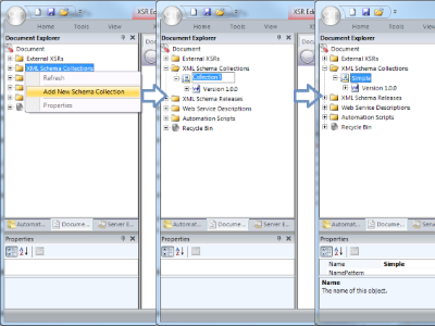 Steps to create a named XML Schema Collection